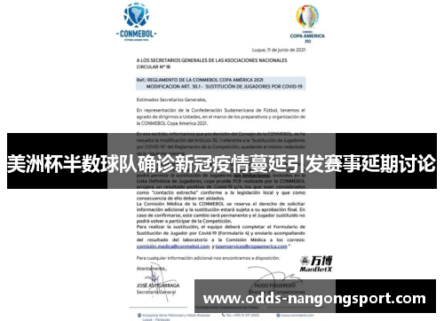 美洲杯半数球队确诊新冠疫情蔓延引发赛事延期讨论