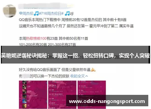 吴艳妮逆袭秘诀揭秘:掌握这一招,轻松扭转口碑,实现个人突破
