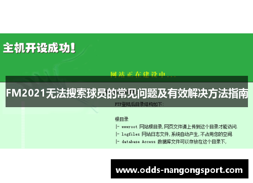 FM2021无法搜索球员的常见问题及有效解决方法指南